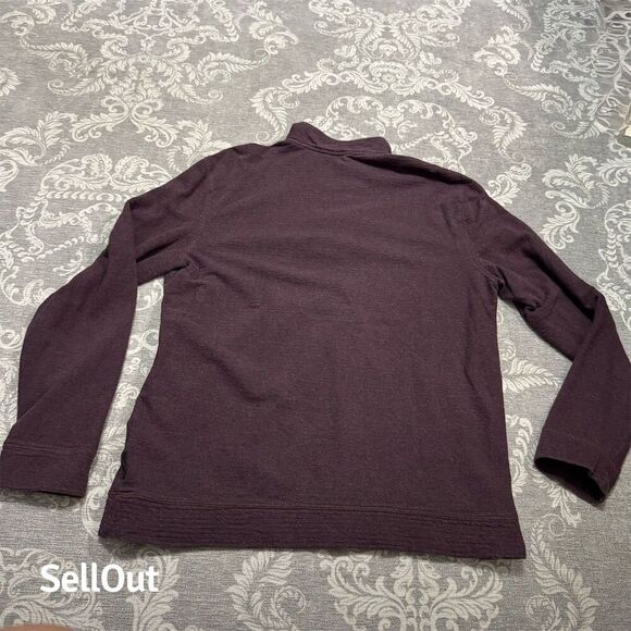 Calvin Klein Men's Purple Quarter Zip Long Sleeve Sweater Size Standard L - Picture 2 of 10